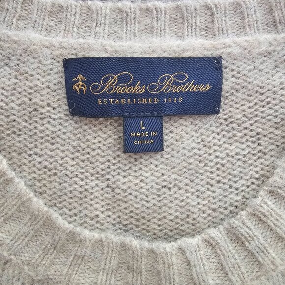 Brooks Brothers Women's 100% Scottish Lambswool Pullover, Brown, Size L - Picture 5 of 8